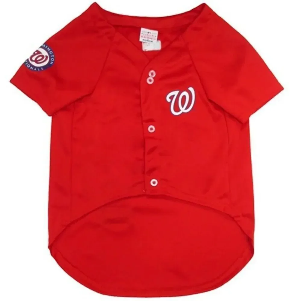 Washington Nationals Dog Jersey – Large – MLB Merchandise by Pets First Inc.